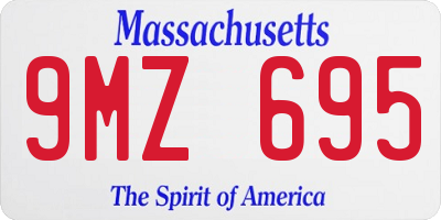 MA license plate 9MZ695
