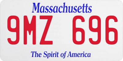 MA license plate 9MZ696
