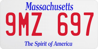 MA license plate 9MZ697