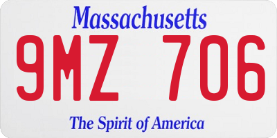 MA license plate 9MZ706