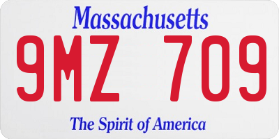 MA license plate 9MZ709