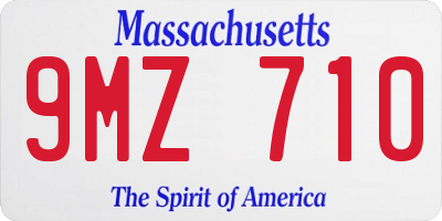 MA license plate 9MZ710