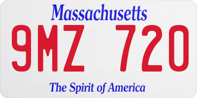 MA license plate 9MZ720
