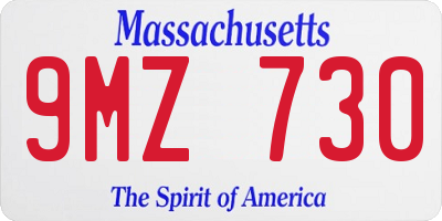 MA license plate 9MZ730