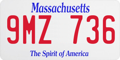 MA license plate 9MZ736
