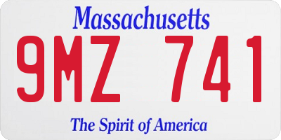 MA license plate 9MZ741