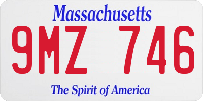 MA license plate 9MZ746