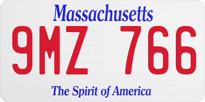 MA license plate 9MZ766