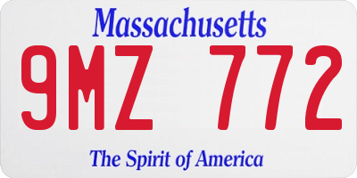 MA license plate 9MZ772