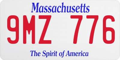MA license plate 9MZ776