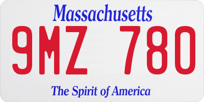 MA license plate 9MZ780