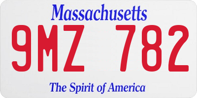 MA license plate 9MZ782
