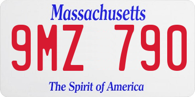 MA license plate 9MZ790