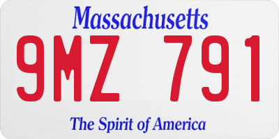 MA license plate 9MZ791