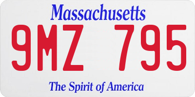 MA license plate 9MZ795