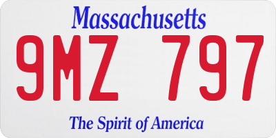 MA license plate 9MZ797