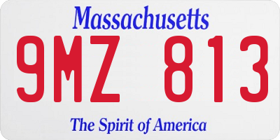 MA license plate 9MZ813