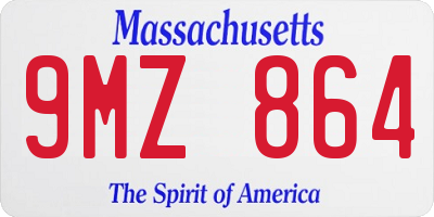 MA license plate 9MZ864