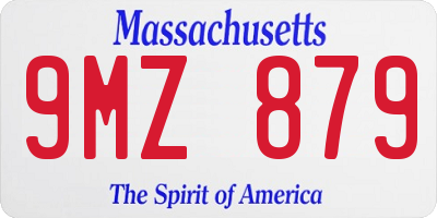 MA license plate 9MZ879