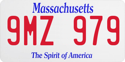 MA license plate 9MZ979