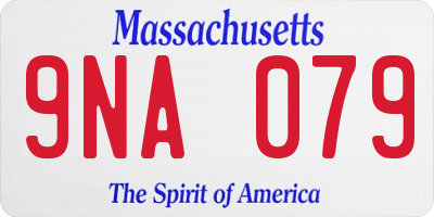 MA license plate 9NA079
