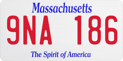 MA license plate 9NA186