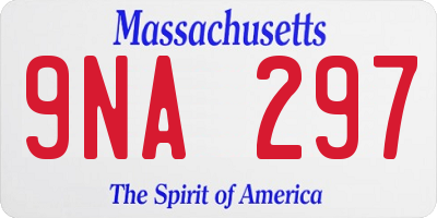 MA license plate 9NA297