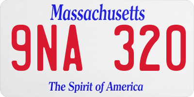 MA license plate 9NA320