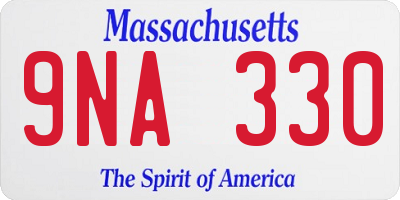 MA license plate 9NA330