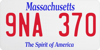 MA license plate 9NA370