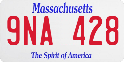 MA license plate 9NA428