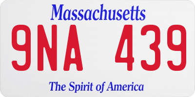 MA license plate 9NA439