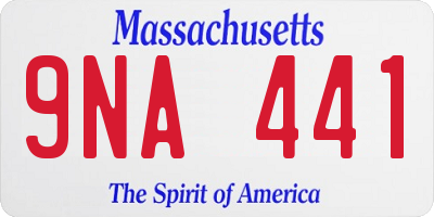 MA license plate 9NA441