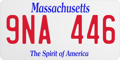MA license plate 9NA446