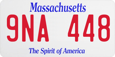 MA license plate 9NA448