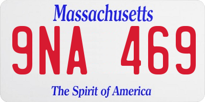 MA license plate 9NA469