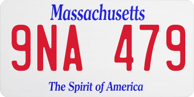 MA license plate 9NA479