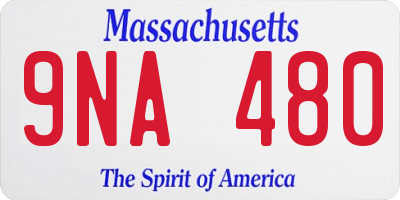 MA license plate 9NA480