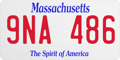 MA license plate 9NA486