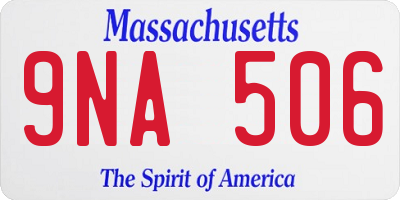 MA license plate 9NA506