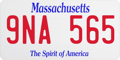 MA license plate 9NA565