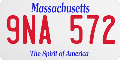 MA license plate 9NA572