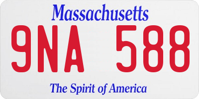 MA license plate 9NA588