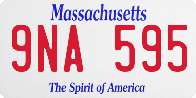 MA license plate 9NA595