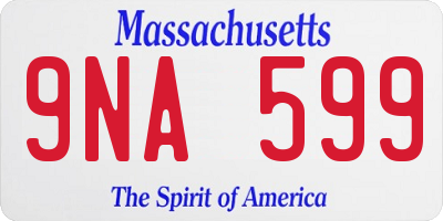 MA license plate 9NA599