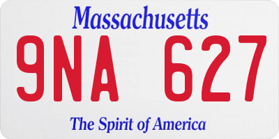 MA license plate 9NA627