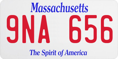 MA license plate 9NA656
