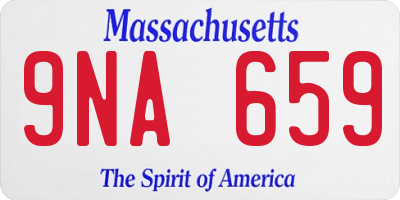 MA license plate 9NA659