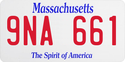 MA license plate 9NA661