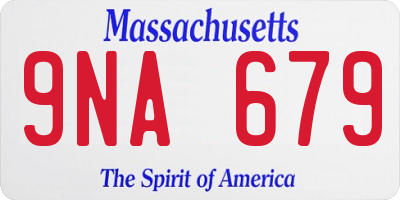 MA license plate 9NA679